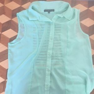Sheer blue blouse